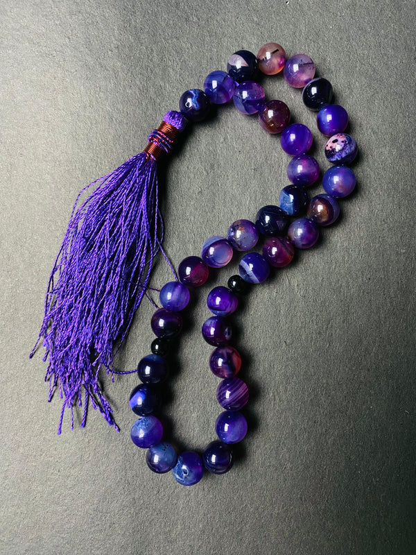 100% Purpal Aqeeq(33 beads tasbih)