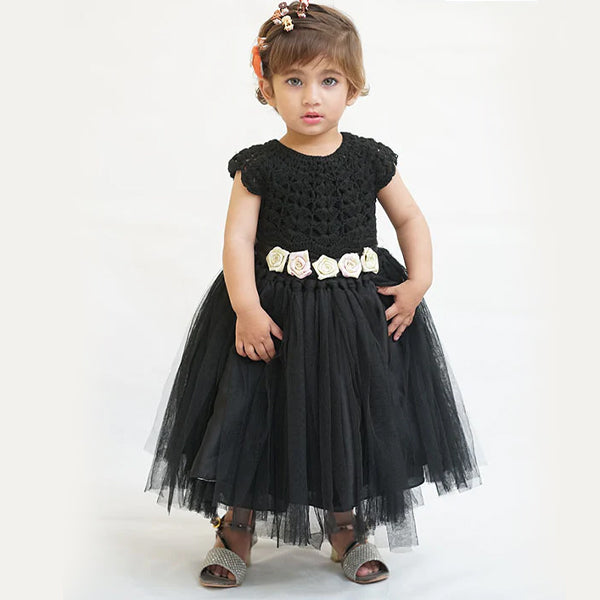 4 Layer Handmade Fairy Frock In Black